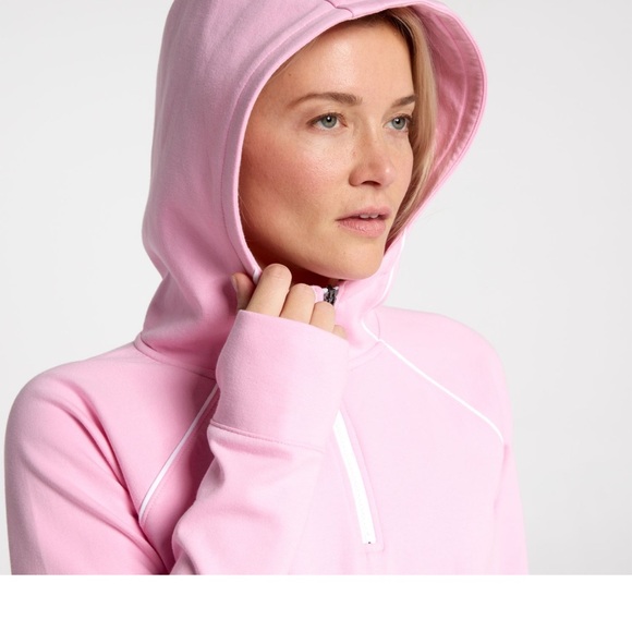 NWT DSG women’s sports fleece 1/4 Zip  hoodie Sz XL Pink Crush - Picture 5 of 8